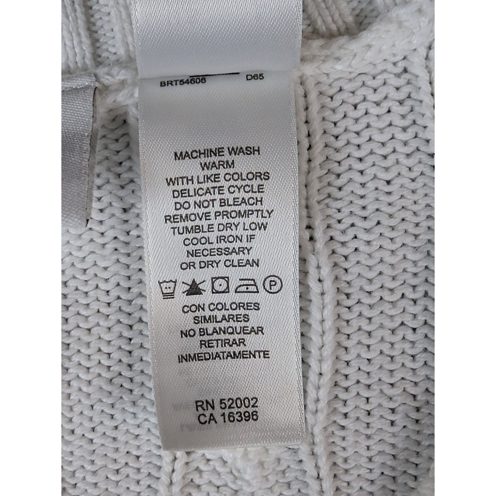 ✨ PRSTINE VTG Claiborne LG Preppy Tennis Golf Sweater V Neck Cable Knit Pullover - Picture 9 of 11